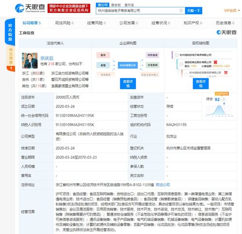 娃哈哈斥資2億元成立電子商務(wù)公司，加速布局互聯(lián)網(wǎng)信息服務(wù)